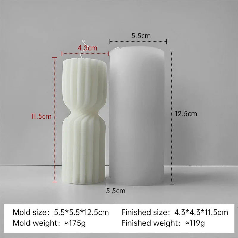 moule silicone bougie aromatique cylindrique pour résine et plâtre - vue 14 sur 20