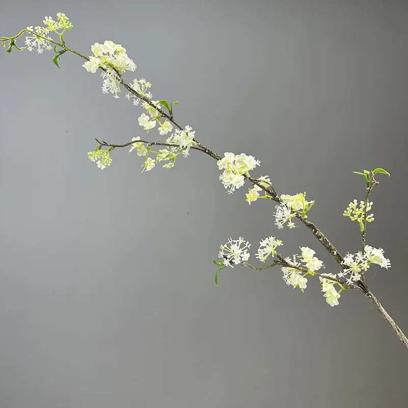 décoration de table en fleurs artificielles et saule neige - vue 9 sur 10
