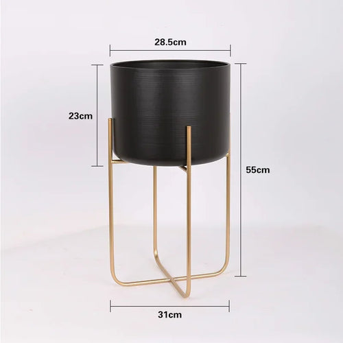 etagère à plantes dorée support à fleurs amovible et polyvalent