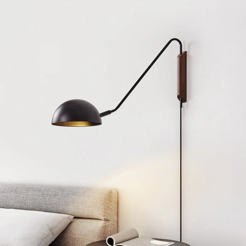 Applique murale design minimaliste moderne salon chambre bras rotatif lampe de chevet créative lumière LED lampes de lecture d'étude réglables