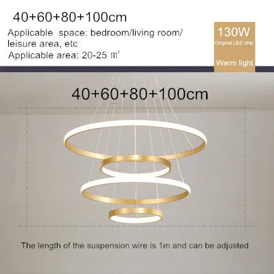 lustre moderne style nordique avec télécommande et anneau lumineux - vue 20 sur 30