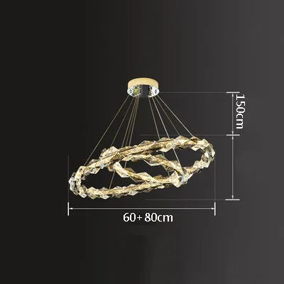 lustre moderne en cristal pour ambiance élégante et minimaliste - vue 10 sur 19