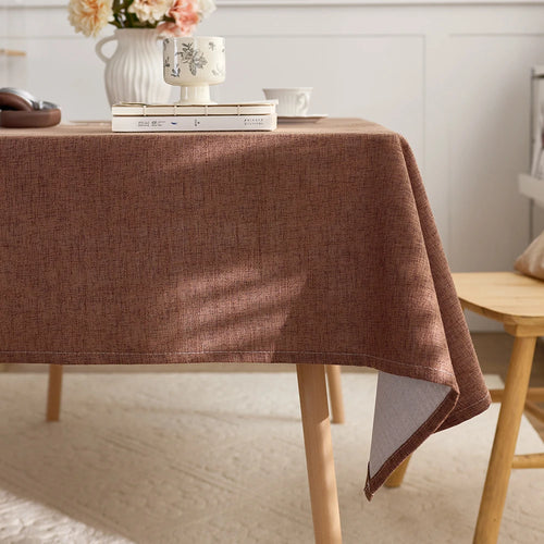 Nappe polyester unie style japonais beige lavable table