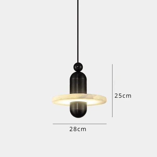 suspension en marbre à led design pour intérieur élégant - vue 9 sur 14