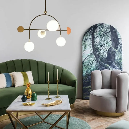 Lustre en verre design pour décoration d'intérieur - vue 3 sur 7