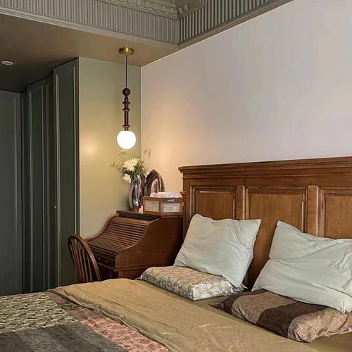 suspension nordique en verre blanc pour décoration intérieure - vue 3 sur 8