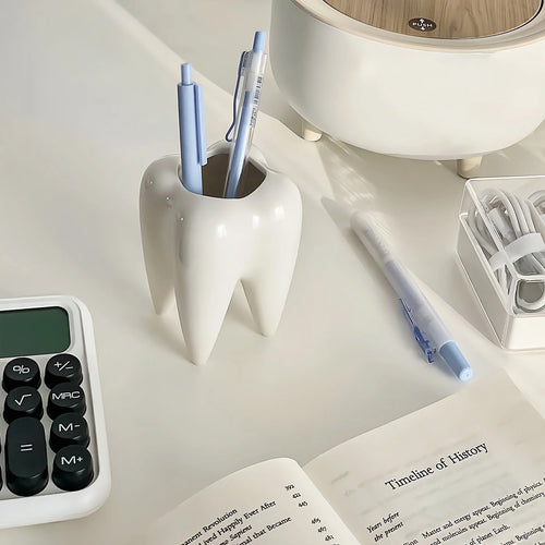 porte-brosse à dents en céramique en forme de dent créative et décorative - vue 4 sur 7