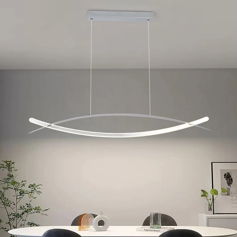 lustre led moderne plaqué or/chrome suspendu luminaire pour boutique