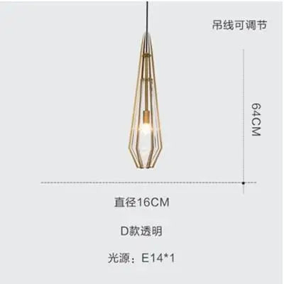 suspension art déco diamant pour éclairage intérieur et extérieur - vue 12 sur 15
