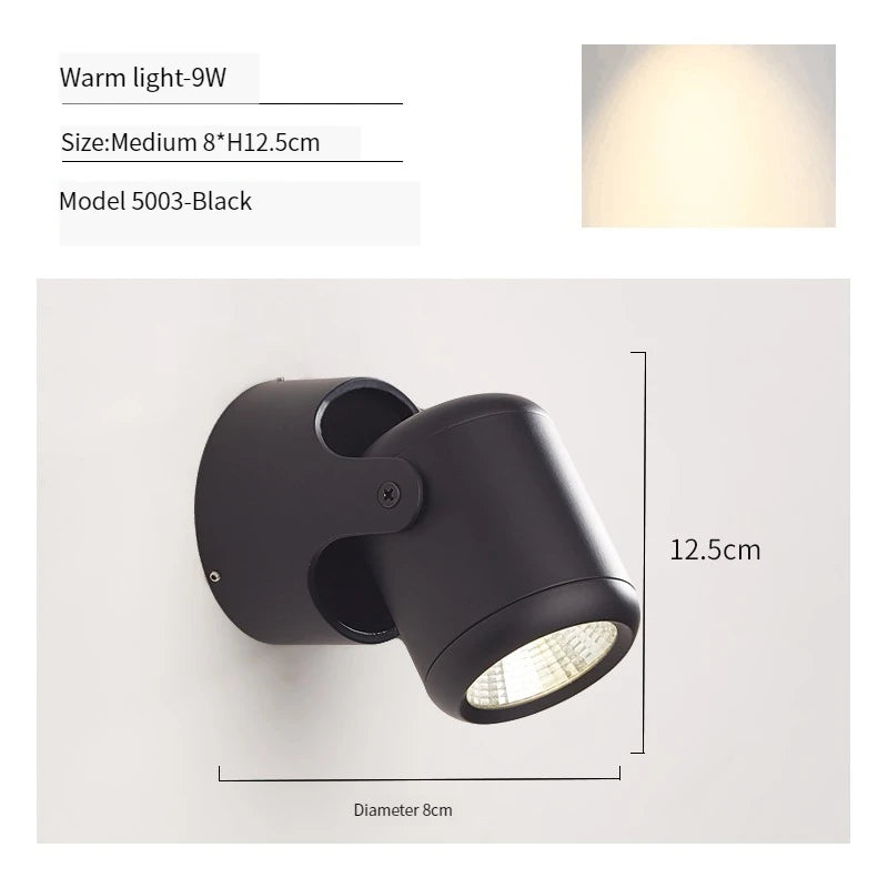 applique murale led moderne rotative pour décoration intérieure - vue 18 sur 20