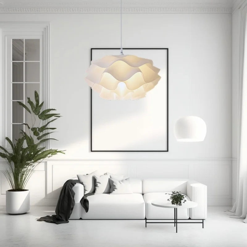 lustre moderne acrylique suspendu en forme de fleur led décoratif - vue 3 sur 8