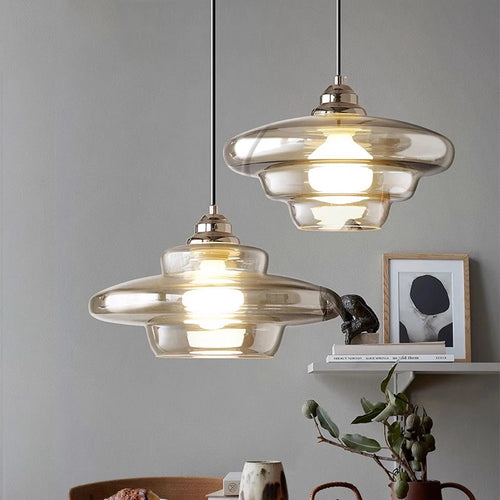 suspension décorative en verre plaqué nordique moderne - vue 4 sur 9