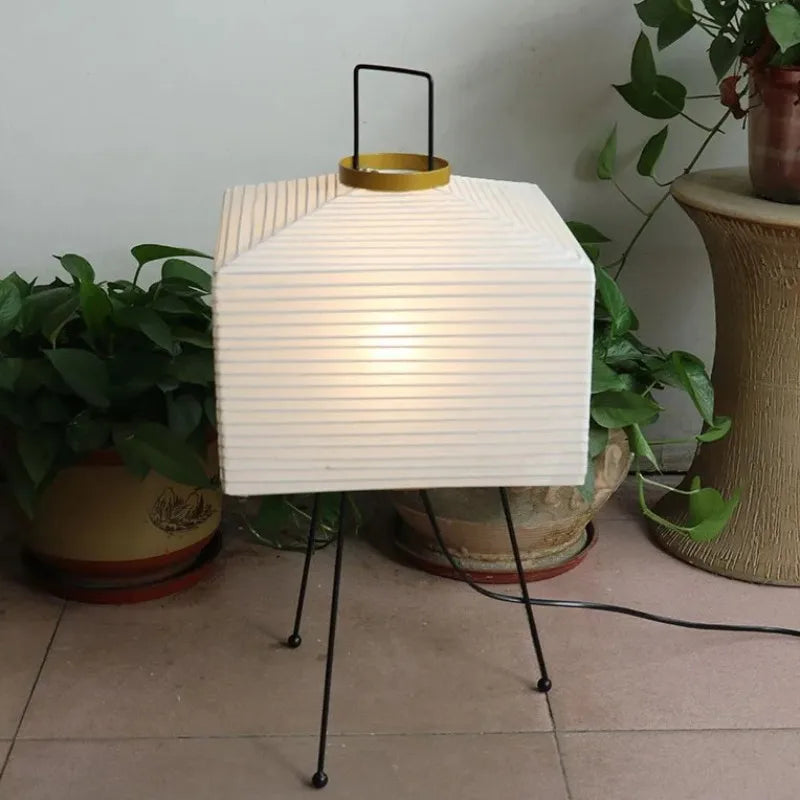 lampes de table en papier de riz japonais style wabi-sabi - vue 5 sur 7
