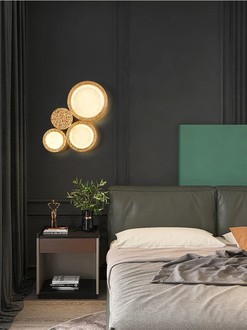 applique murale led en cuivre avec miroir magique décoratif