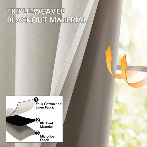 Rideau occultant sur mesure extra long antibruit moderne - vue 6 sur 10
