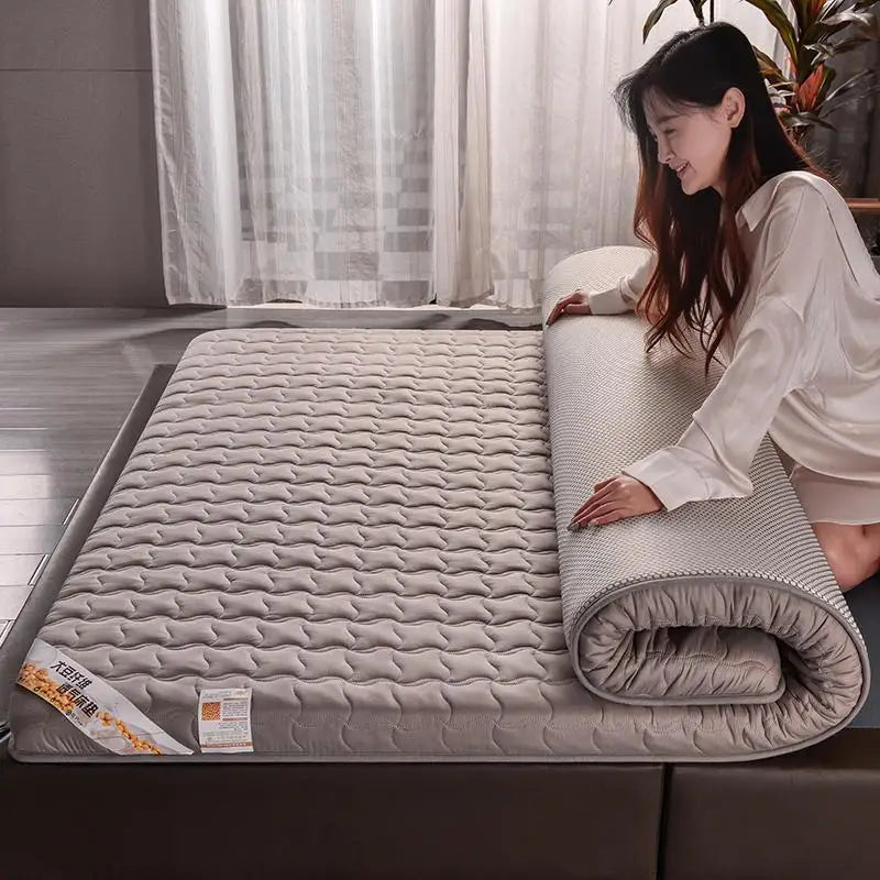 surmatelas en coton éponge pour lit king size et coussin de sol - vue 3 sur 8