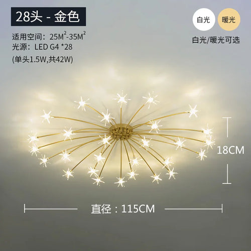 plafonnier étoile led pour éclairage intérieur moderne - vue 13 sur 18