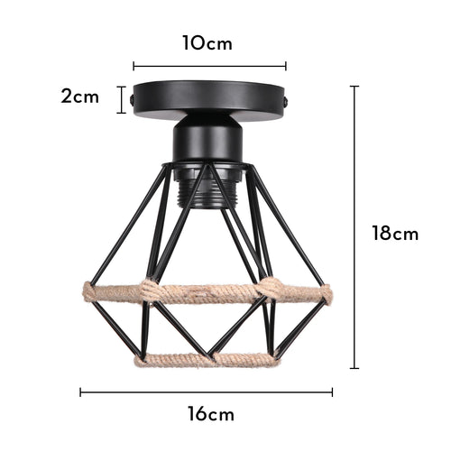 plafonnier encastré rustique industriel vintage en métal pour intérieur créatif - vue 16 sur 20