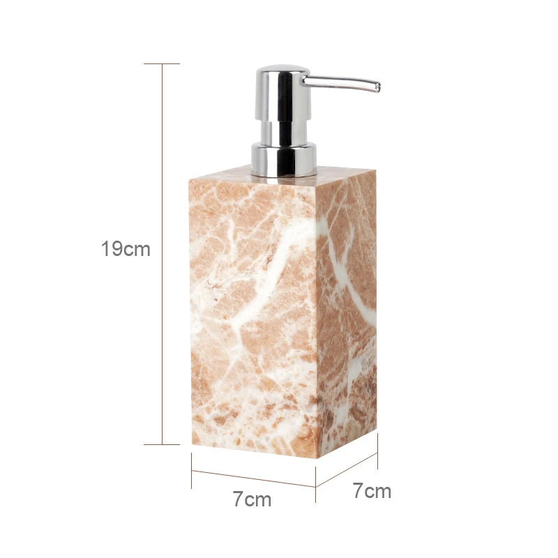 ensemble daccessoires en marbre naturel pour salle de bain - vue 15 sur 17