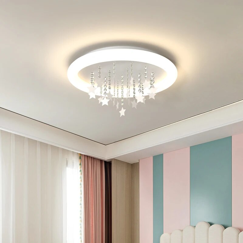 Lustre LED Blanc Bleu Rose Nuage