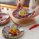 Assiette céramique bohême plate style western cuisine