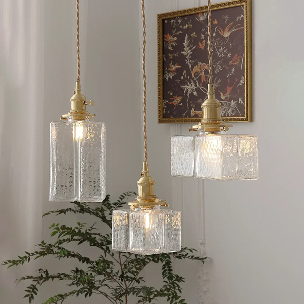 suspension rétro en verre lampe à led créative pour éclairage vintage - vue 2 sur 10