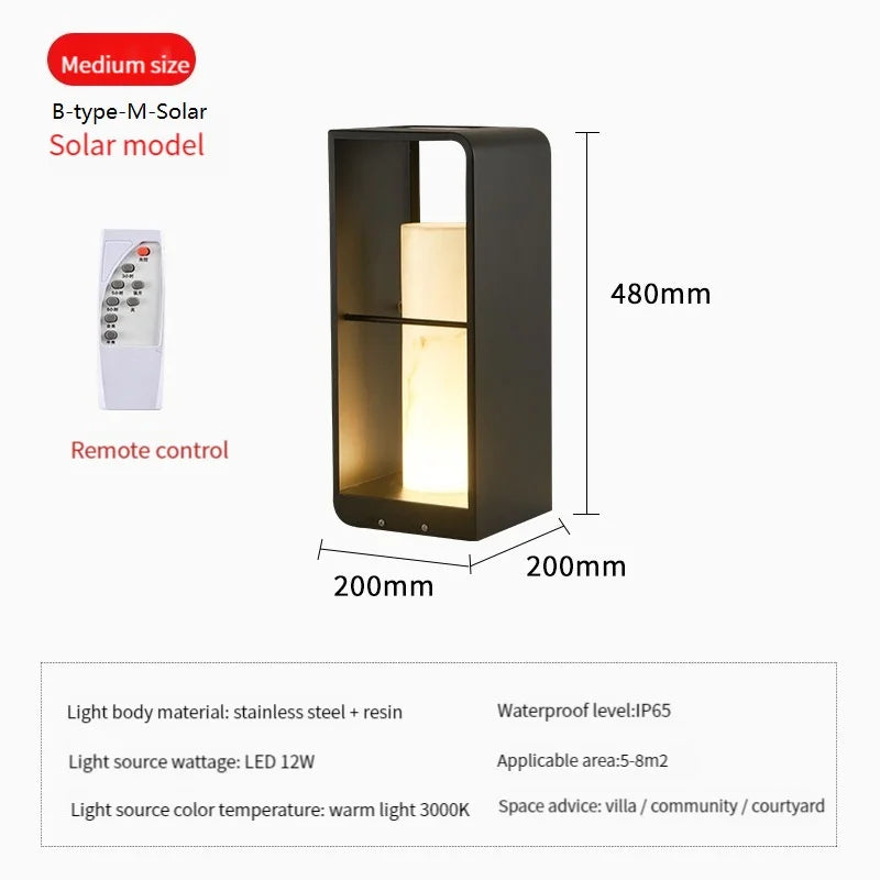 lampe solaire led extérieure étanche pour jardin et cour - vue 17 sur 21