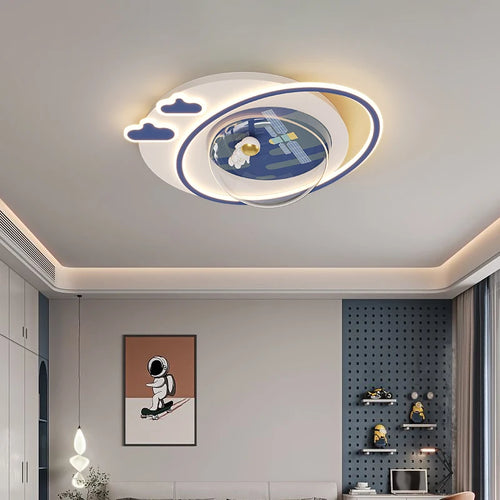 plafonnier à led astronaute espace pour enfants