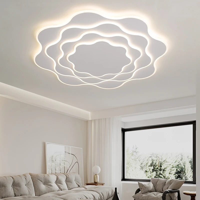 Plafonnier moderne en fer acrylique led dimmable éclairage intérieur