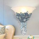 Applique murale LED en résine avec Rose romantique et moderne