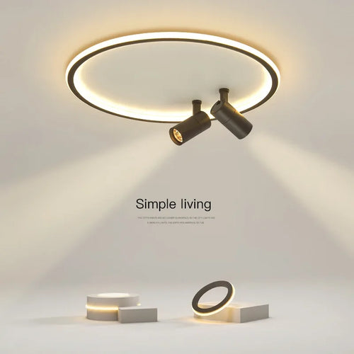 Plafonnier moderne LED avec spots