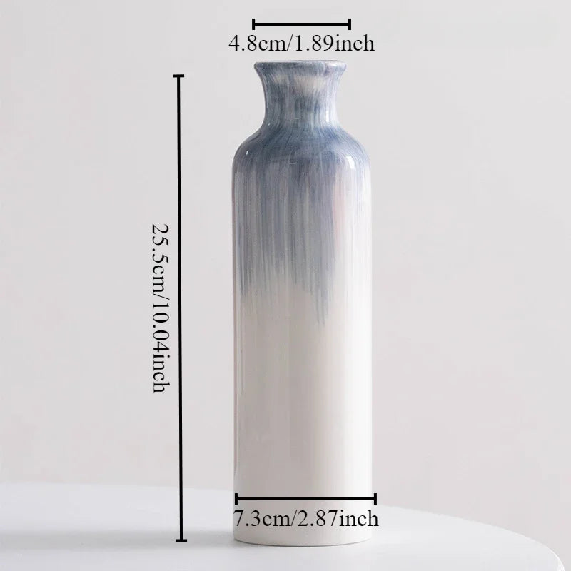 vase en céramique peint à la main pour fleurs séchées et fraîches - vue 10 sur 12