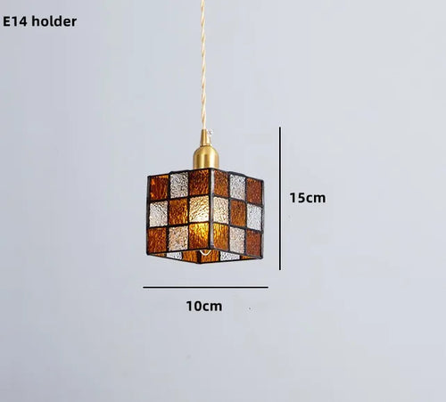 suspension nordique en verre teinté et cuivre élégant - vue 20 sur 25