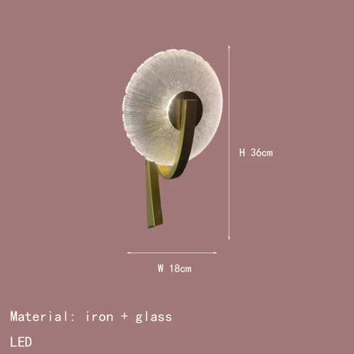 applique murale led métal verre transparent pour intérieur design élégant