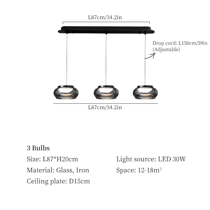 suspension en verre de luxe pour décoration moderne - vue 8 sur 9