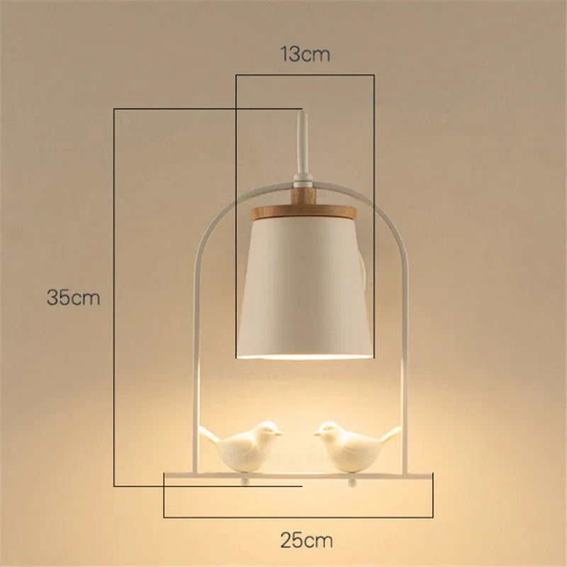 applique murale moderne led en forme d'oiseaux pour décoration