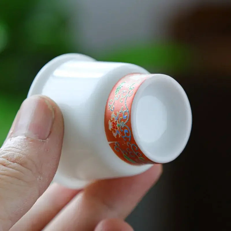 Service thé kung fu porcelaine jade 6 tasses