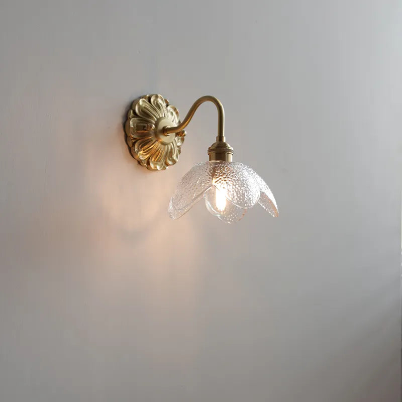 applique led verre gris fumé cuivre moderne intérieur - vue 6 sur 23