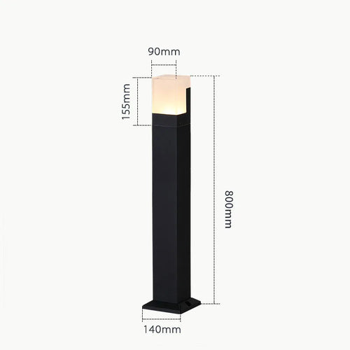 lampe extérieure moderne imperméable pour jardin et chemin - vue 9 sur 10
