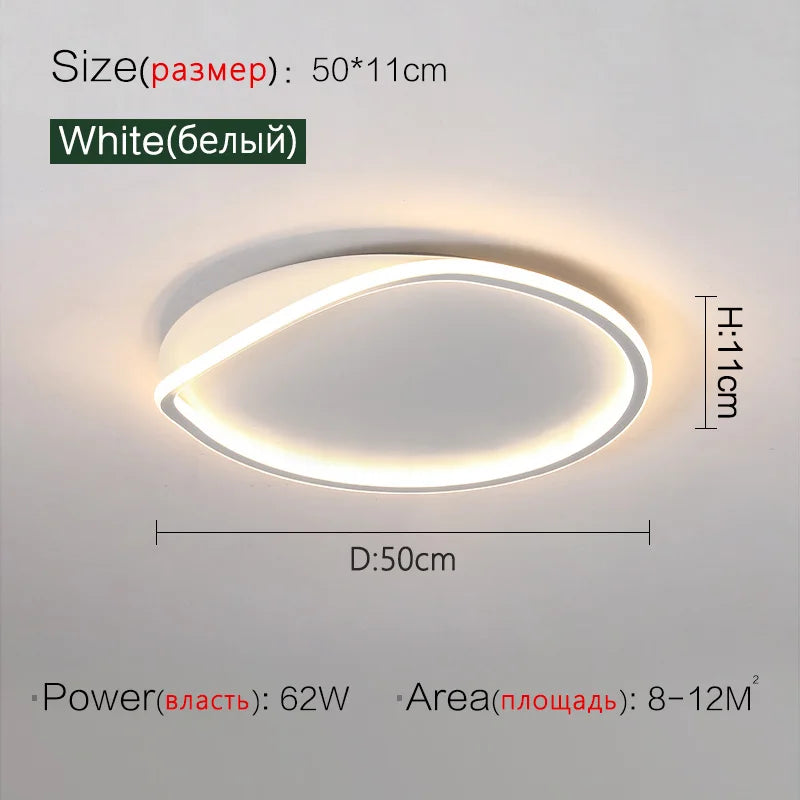 ouqi plafonnier led moderne minimaliste créatif nordique