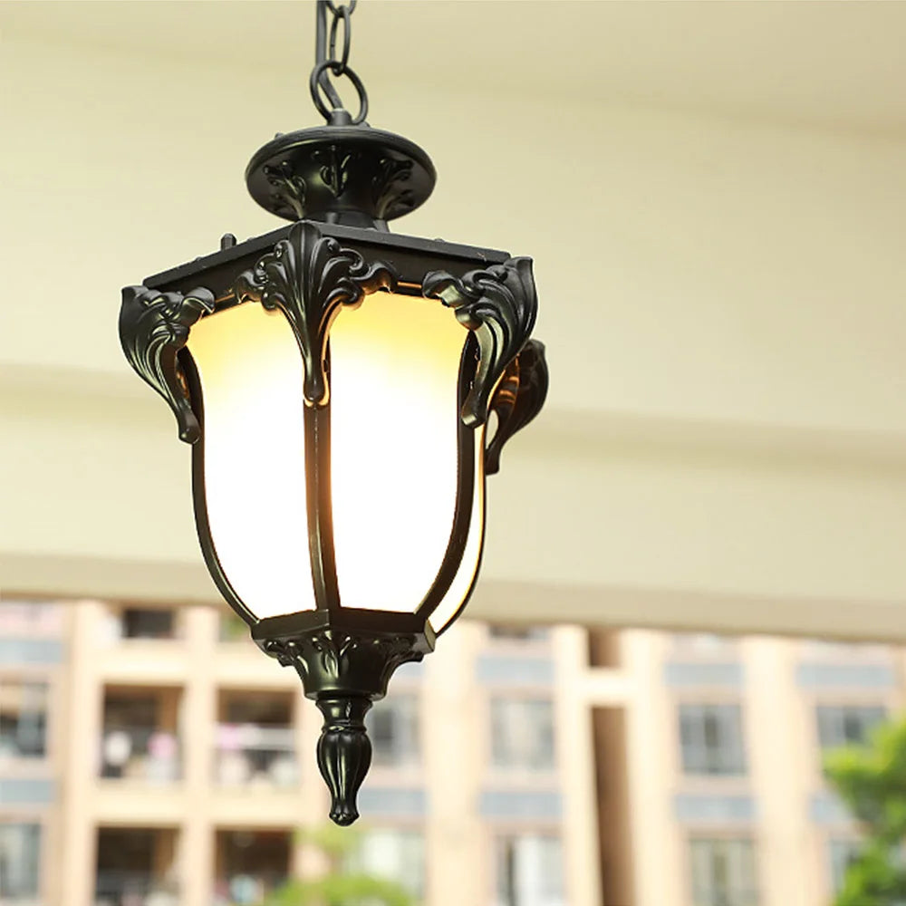lustre étanche pour balcon et éclairage extérieur décoratif - vue 8 sur 10