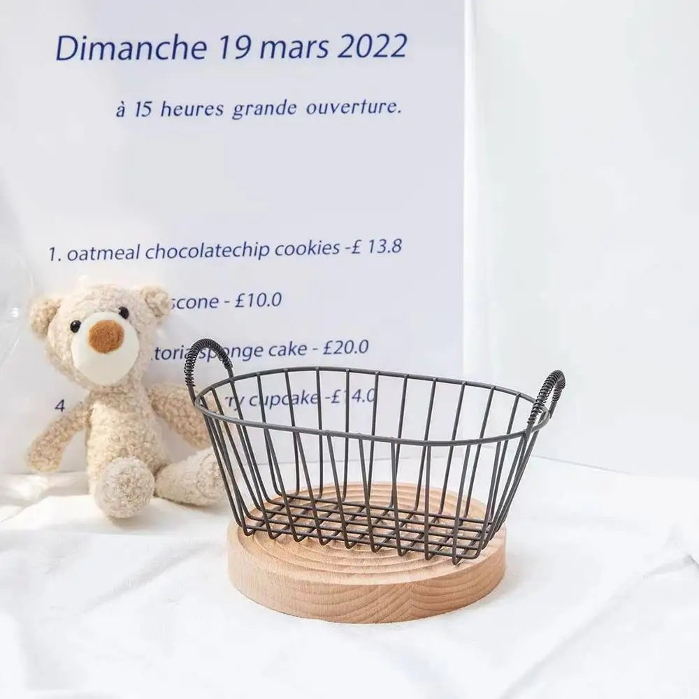 panier en fer pour collations et rangement décoratif - vue 8 sur 8
