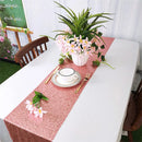 Chemin de table sequins brillants or argent rose