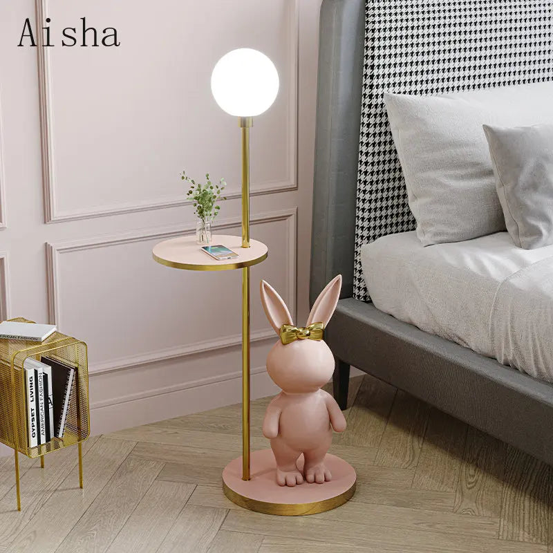 lampadaire nordique design lapin pour chambre enfant - vue 4 sur 11