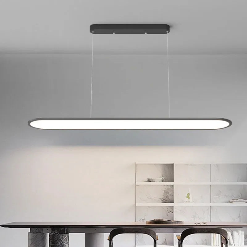 suspension led moderne minimaliste en ferronnerie pour bar - vue 4 sur 13