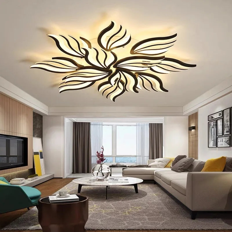 Plafond moderne à LEDs lampe chambre panneau plafonnier RC-dimmable luminaires salon éclairage intérieur salle à manger chambre cuisine