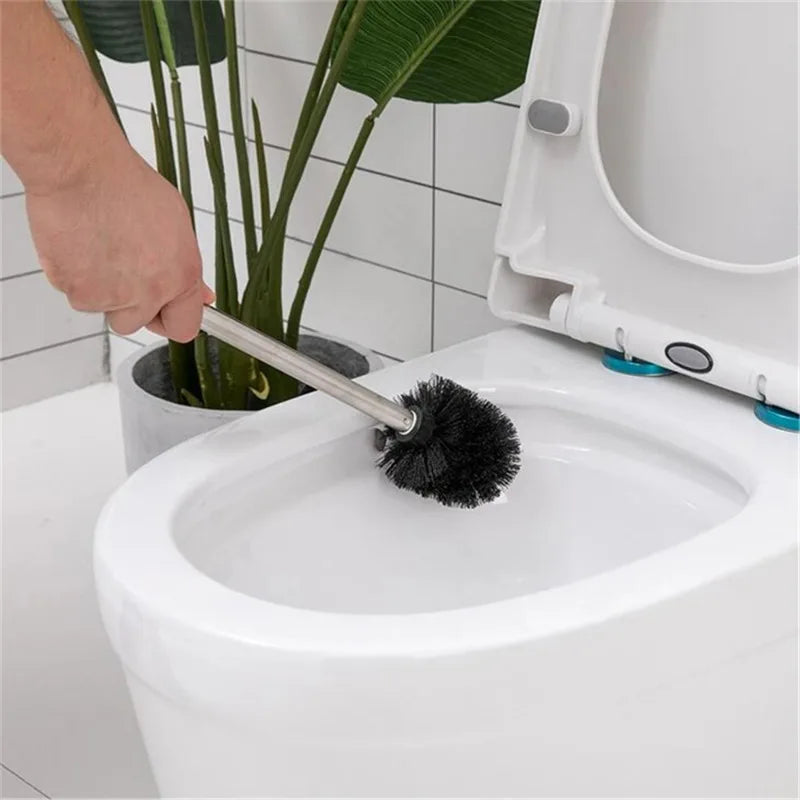 brosse de toilette en acier inoxydable pour nettoyage sanitaire - vue 3 sur 8