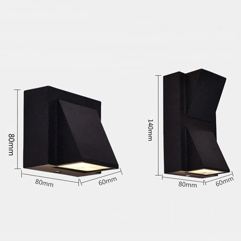 applique murale led extérieure moderne étanche pour jardin et balcon - vue 6 sur 12