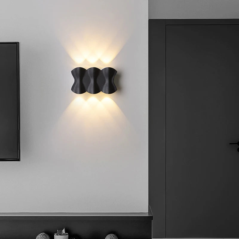 applique murale led moderne imperméable pour jardin et éclairage public - vue 3 sur 12