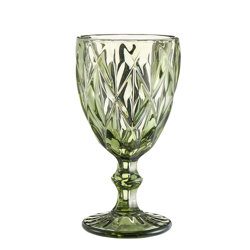 Verre à vin relief épais style rétro européen